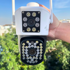 Camera Dùng Sim 4G Yoosee 2 Mắt QPT36 Xoay 360 Độ Không Cần Mạng Wifi